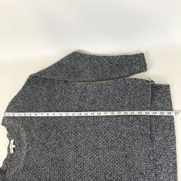 Madewell Landmark Textured Sweater Women's Medium Gray Knit Side Zip Pullover - Picture 9 of 12